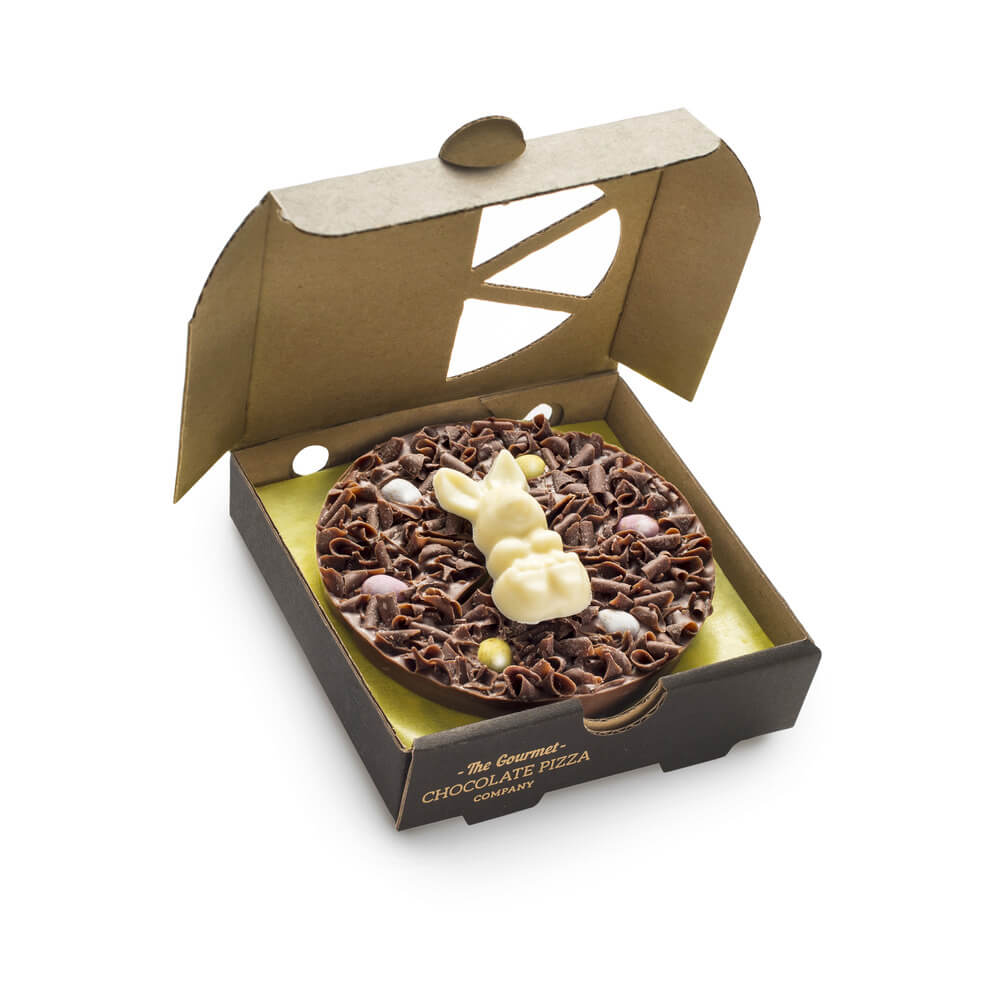 The Gourmet Chocolate Pizza Company Mini Easter Bunny Chocolate Pizza